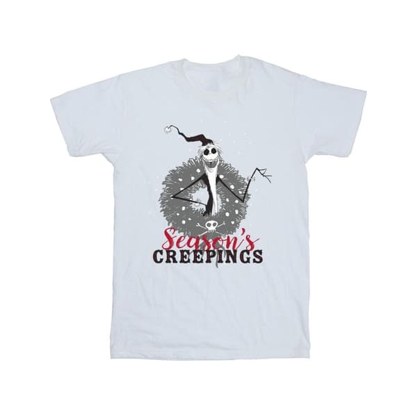 Disney T-shirt i bomull för flickor - The Nightmare Before Christmas Seasons Creepings Wreath