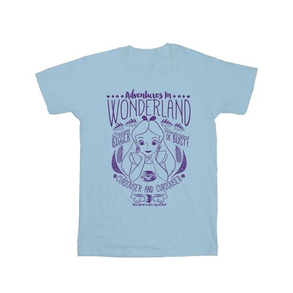Disney Womens/Ladies Alice In Wonderland Adventures In Wonderland Cotton Boyfriend T-Shirt