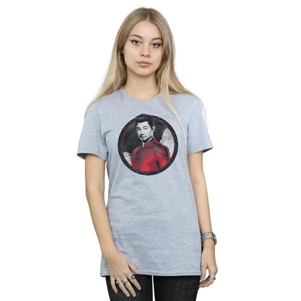 Marvel Womens/Ladies Shang-Chi And The Legend Of The Ten Rings Red Ring Cotton Boyfriend T-Shirt