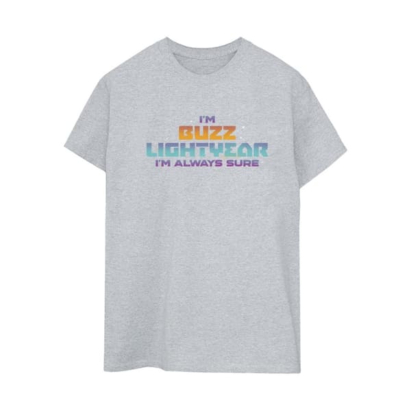 Disney Womens/Ladies Lightyear Always Sure Text Cotton Boyfriend T-Shirt