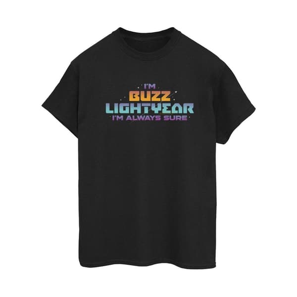 Disney Womens/Ladies Lightyear Always Sure Text Cotton Boyfriend T-Shirt