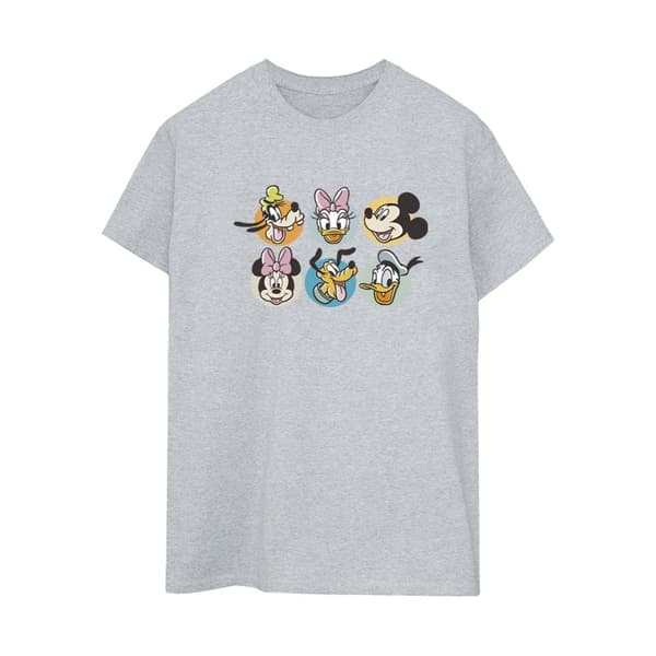 Disney Dam/kvinnor Musse Pigg och hans vänner Faces Boyfriend T-shirt i bomull