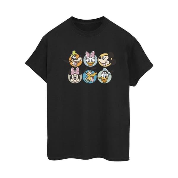Disney Dam/kvinnor Musse Pigg och hans vänner Faces Boyfriend T-shirt i bomull