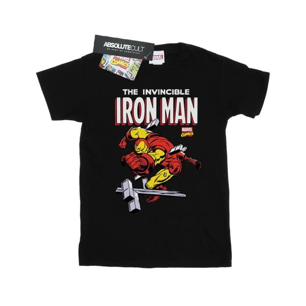 Marvel Mens Iron Man Smash T-Shirt Black XXL
