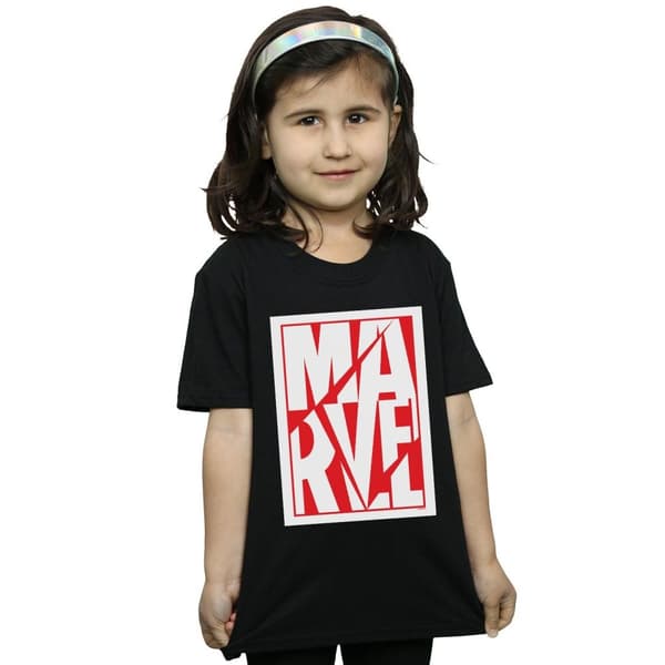 Marvel Girls Portrait Logo Cotton T-Shirt
