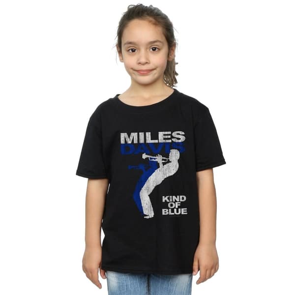 Miles Davis Girls Kind Of Blue Distressed Cotton T-Shirt