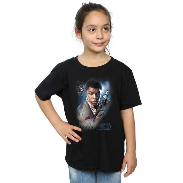 Star Wars Girls The Last Jedi Finn Brushed Cotton T-Shirt