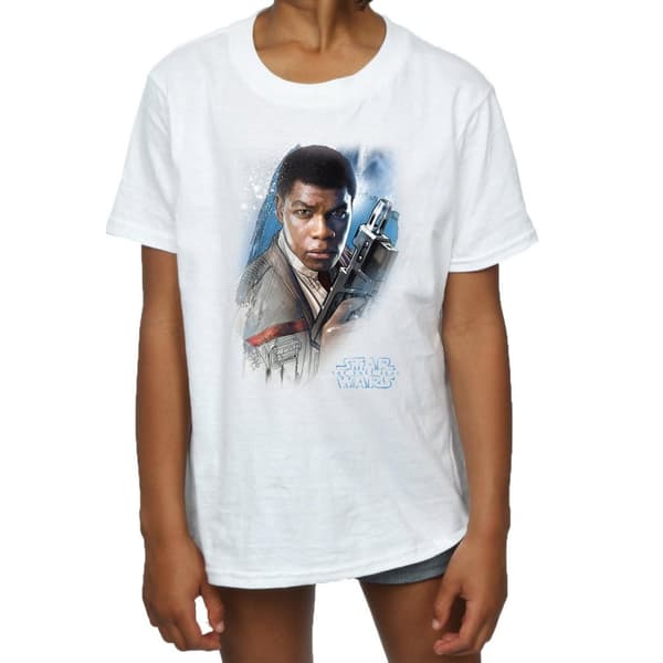 Star Wars Girls The Last Jedi Finn Brushed Cotton T-Shirt