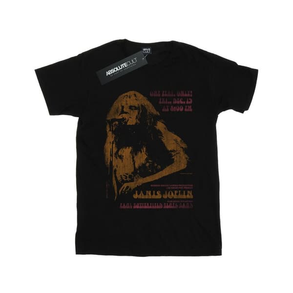 Janis Joplin Womens/Ladies Madison Square Garden Cotton Boyfriend T-Shirt Black M