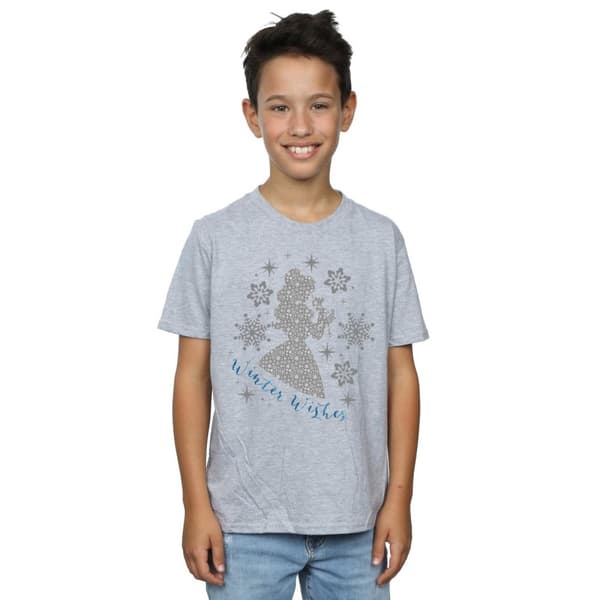 Disney Princess Belle Winter Silhouette T-shirt för pojkar