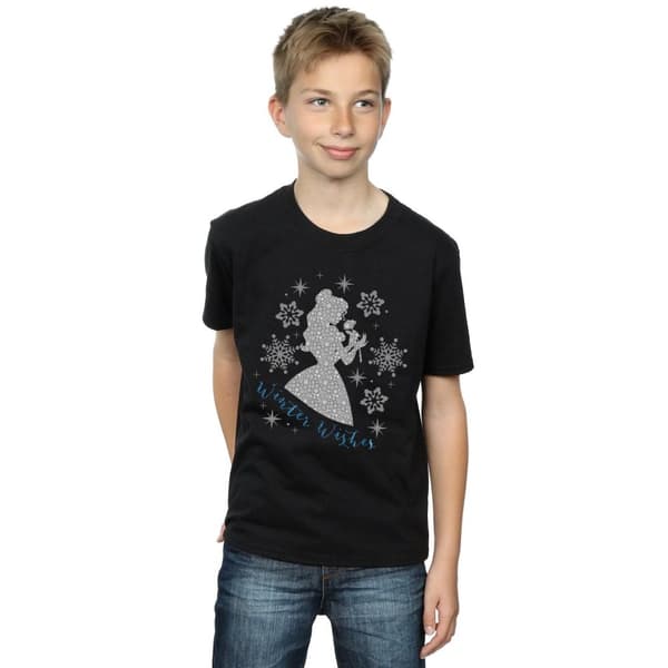 Disney Princess Belle Winter Silhouette T-shirt för pojkar