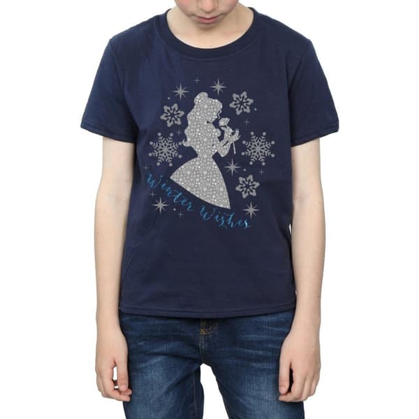 Disney Princess Belle Winter Silhouette T-shirt för pojkar