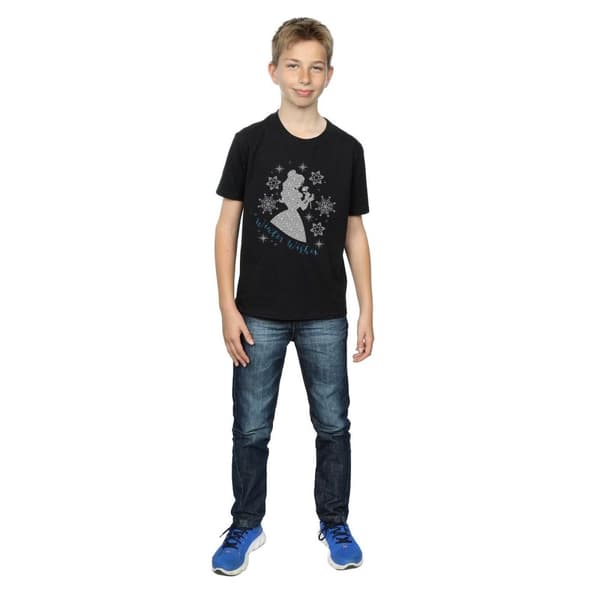 Disney Princess Belle Winter Silhouette T-shirt för pojkar