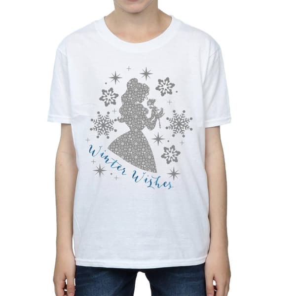 Disney Princess Belle Winter Silhouette T-shirt för pojkar