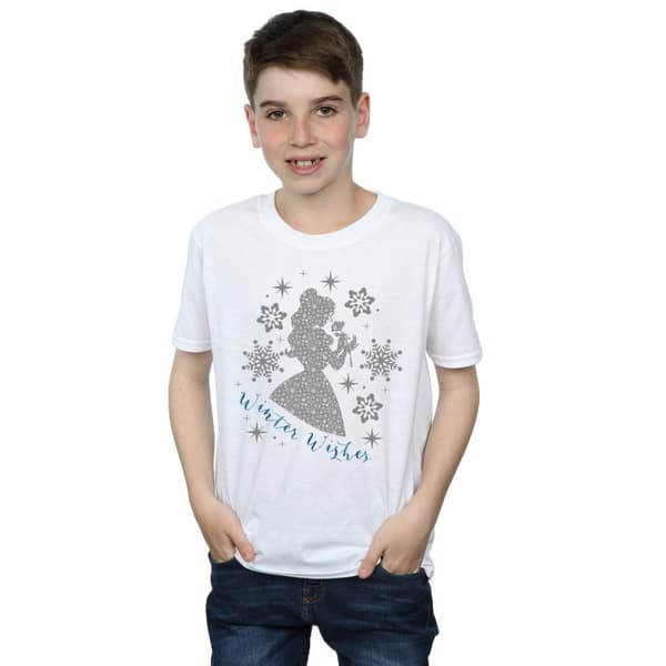 Disney Princess Belle Winter Silhouette T-shirt för pojkar