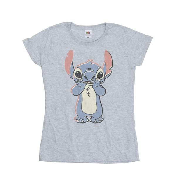 Disney Dam/Lady Lilo And Stitch - T-shirt i bomull med stort tryck