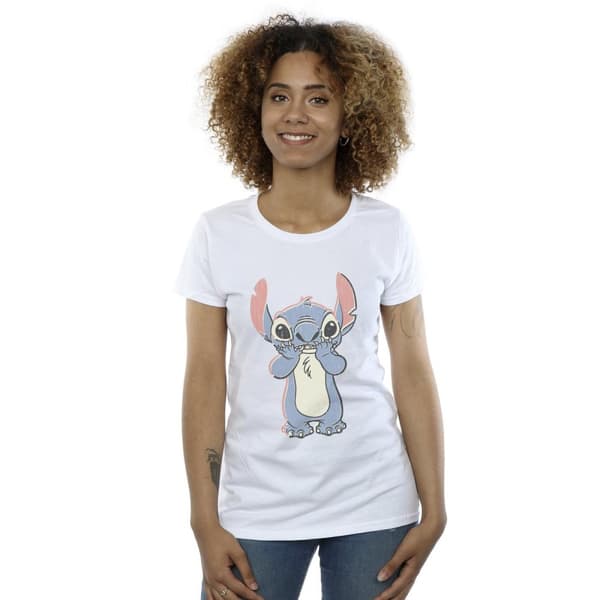 Disney Dam/Lady Lilo And Stitch - T-shirt i bomull med stort tryck