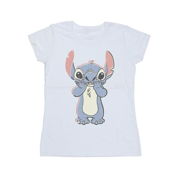 Disney Dam/Lady Lilo And Stitch - T-shirt i bomull med stort tryck