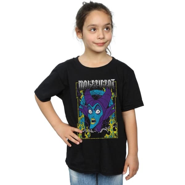 Disney T-shirt i bomull med Maleficent-affisch för flickor