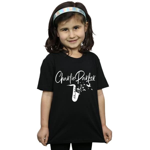 Charlie Parker T-shirt i bomull med fågelljud för flickor