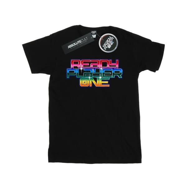 Ready Player One Womens/Ladies Rainbow Logo Cotton Boyfriend T-Shirt