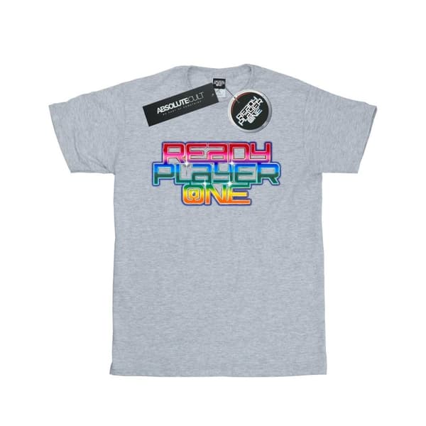Ready Player One Womens/Ladies Rainbow Logo Cotton Boyfriend T-Shirt