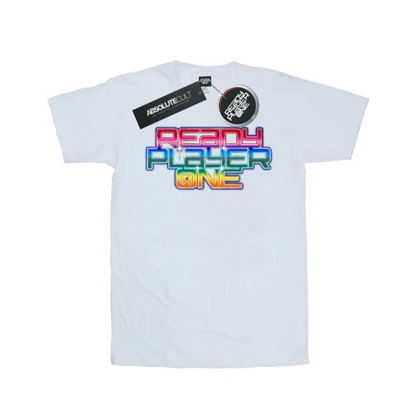 Ready Player One Womens/Ladies Rainbow Logo Cotton Boyfriend T-Shirt