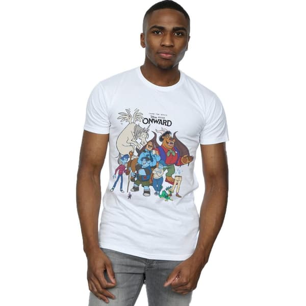 Disney T-shirt med karaktärscollage "Onward" för herrar