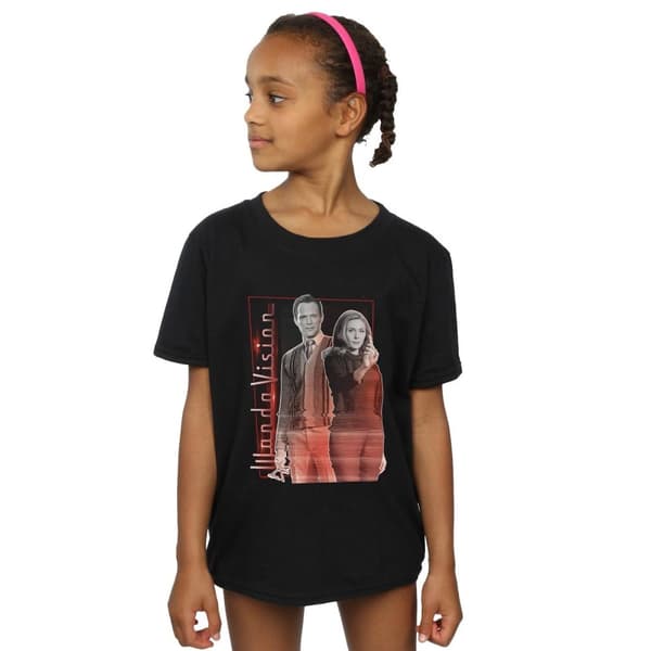 Marvel WandaVision Interference Pose bomulls-T-shirt för flickor