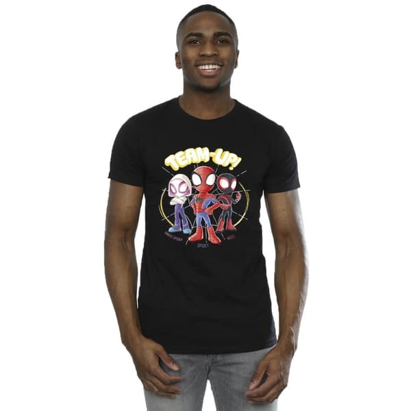 Marvel Mens Spidey And His Amazing Friends Sketch T-Shirt