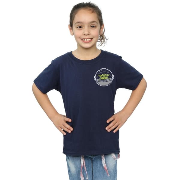 Star Wars Girls The Mandalorian The Child Drawn Breast Print Cotton T-Shirt