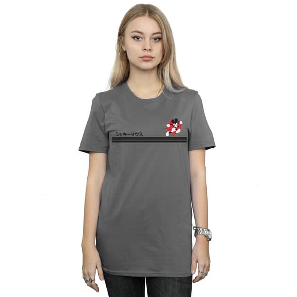 Disney Womens/Ladies Mickey Mouse Running Cotton Boyfriend T-Shirt