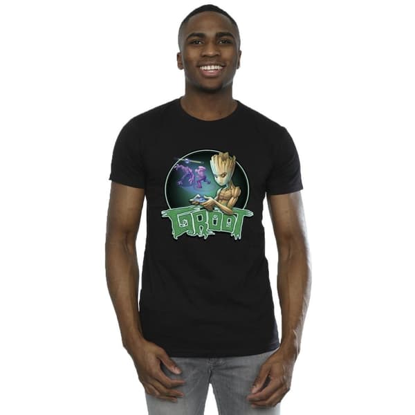 Marvel Mens Guardians Of The Galaxy Groot Gaming Ring T-Shirt