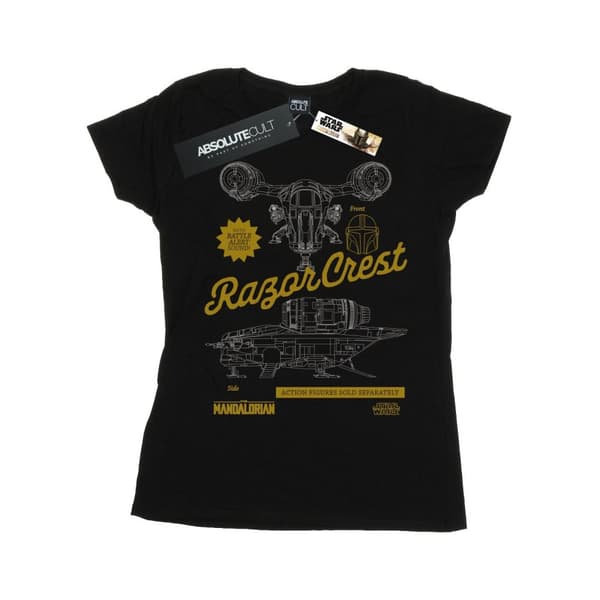 Star Wars Womens/Ladies The Mandalorian The Razor Crest Cotton T-Shirt