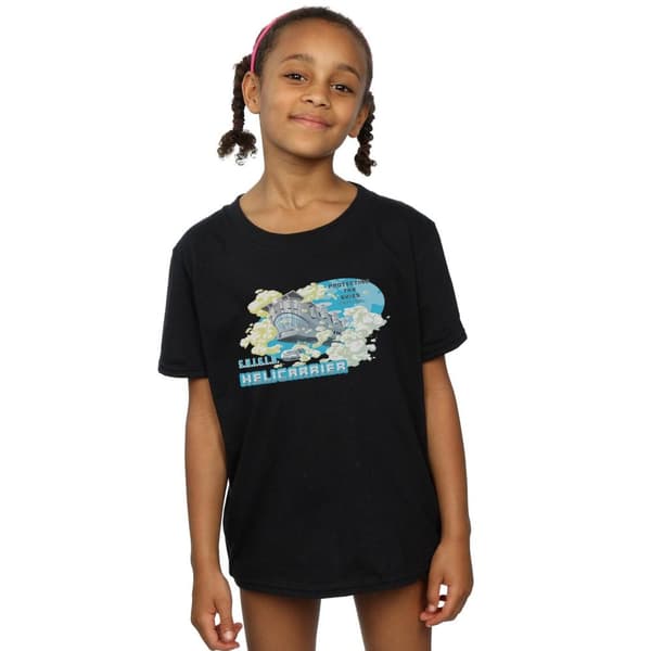 Marvel S.H.I.E.L.D. Hellicarrier Protecting The Skies bomulls-T-shirt för flickor