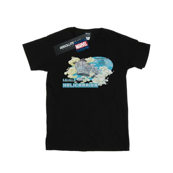 Marvel S.H.I.E.L.D. Hellicarrier Protecting The Skies bomulls-T-shirt för flickor Black 7-8 Years