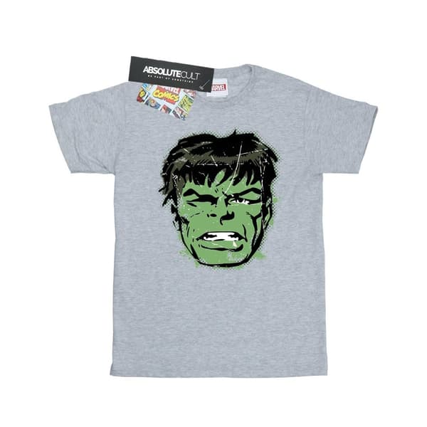 Marvel T-shirt med tryck över ansiktet från Incredible Hulk Heather Grey XXL