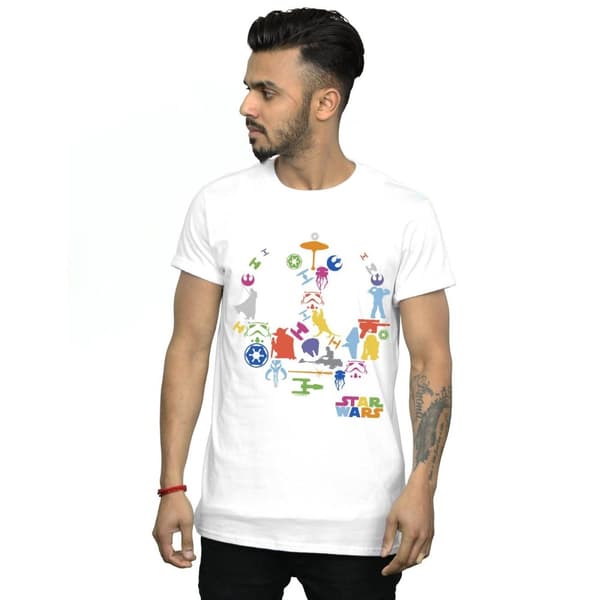 Star Wars Mens Silhouette Collage T-Shirt
