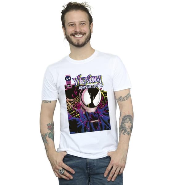 Marvel Mens Spider-Man Venom Purple Head T-Shirt