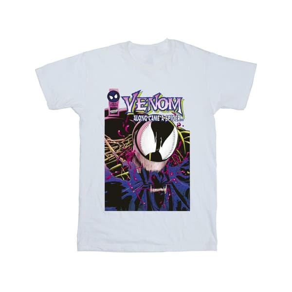 Marvel Mens Spider-Man Venom Purple Head T-Shirt White XL