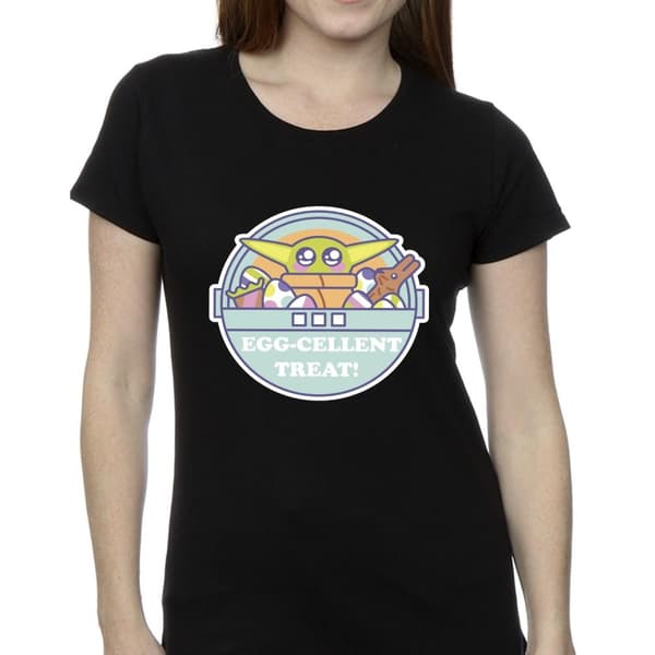 Star Wars Womens/Ladies The Mandalorian Eggcellent Easter Cotton T-Shirt
