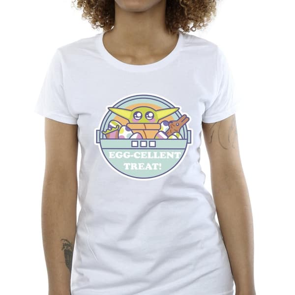 Star Wars Womens/Ladies The Mandalorian Eggcellent Easter Cotton T-Shirt
