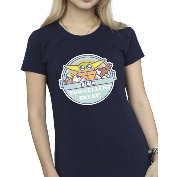 Star Wars Womens/Ladies The Mandalorian Eggcellent Easter Cotton T-Shirt