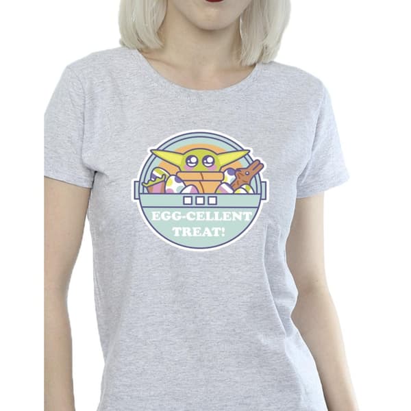 Star Wars Womens/Ladies The Mandalorian Eggcellent Easter Cotton T-Shirt