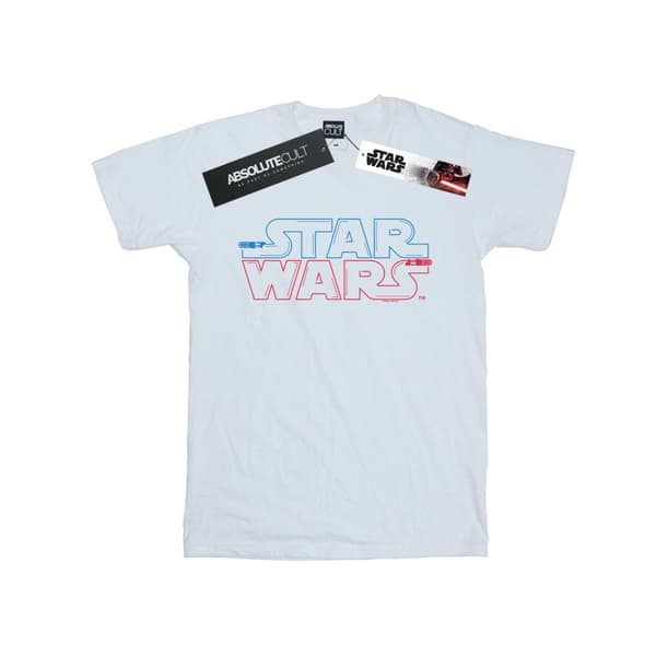 Star Wars Womens/Ladies Lightsaber Logo Cotton Boyfriend T-Shirt
