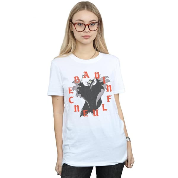Disney Dam/Lady Maleficent Bad Influence Boyfriend T-shirt i bomull
