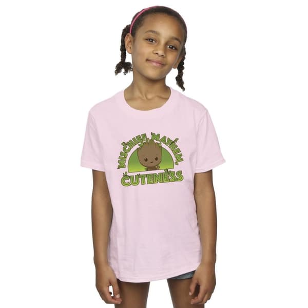 Marvel T-shirt i bomull för flickor - I Am Groot Mischief Mayhem