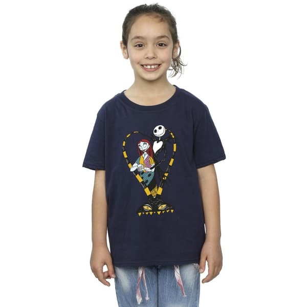 The Nightmare Before Christmas Girls Heart Jack Cotton T-Shirt