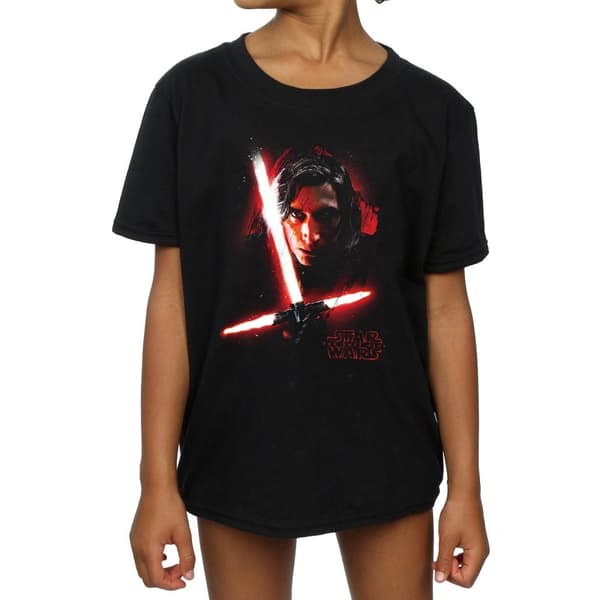 Star Wars Girls The Last Jedi Kylo Ren Brushed Cotton T-Shirt
