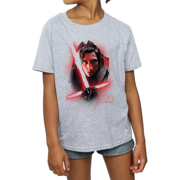 Star Wars Girls The Last Jedi Kylo Ren Brushed Cotton T-Shirt